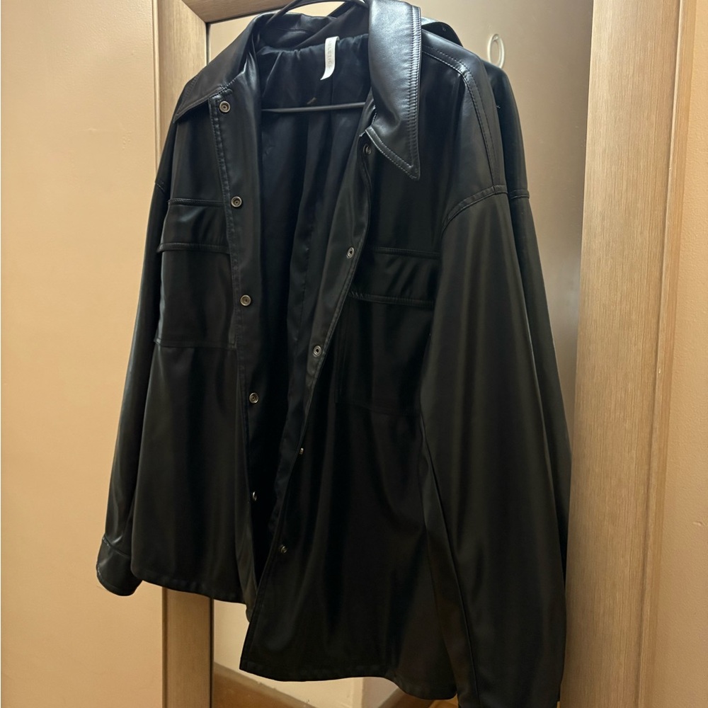 Fabletics Black Leather Jacket